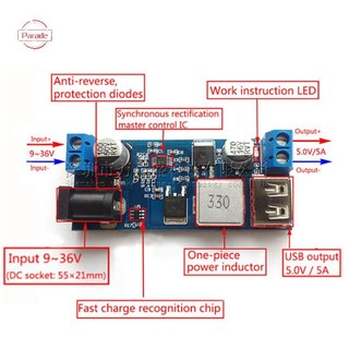 Parade 24V / 12V sang 5V 5A powermodule - bộ chuyển đổi nguồn điện bước xuống
VN