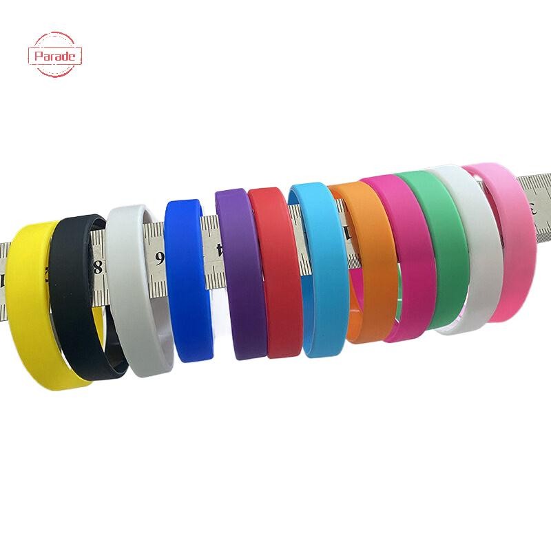 Vòng tay silicon màu kẹo cho diễu hành, thể thao, dây cao su đeo cổ tay trang sức VN