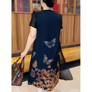 Đầm trung niên cho mẹ , Váy trung niên cho mẹ , ĐXT- ĐEN - ĐỎ , đi chơi dự tiệc sang trọng cao cấp chất liệu thun