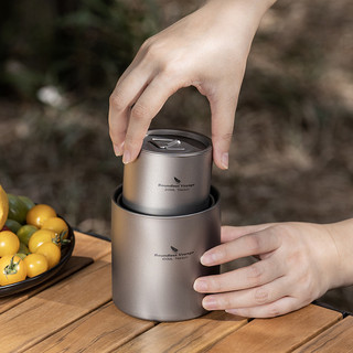 Boundless Voyage Titan Đôi Tường Ly Có Nắp Có Thể Xếp Chồng Trà Kim Loại Cà Phê Cốc Uống Ngoài Trời Di Động Drinkware