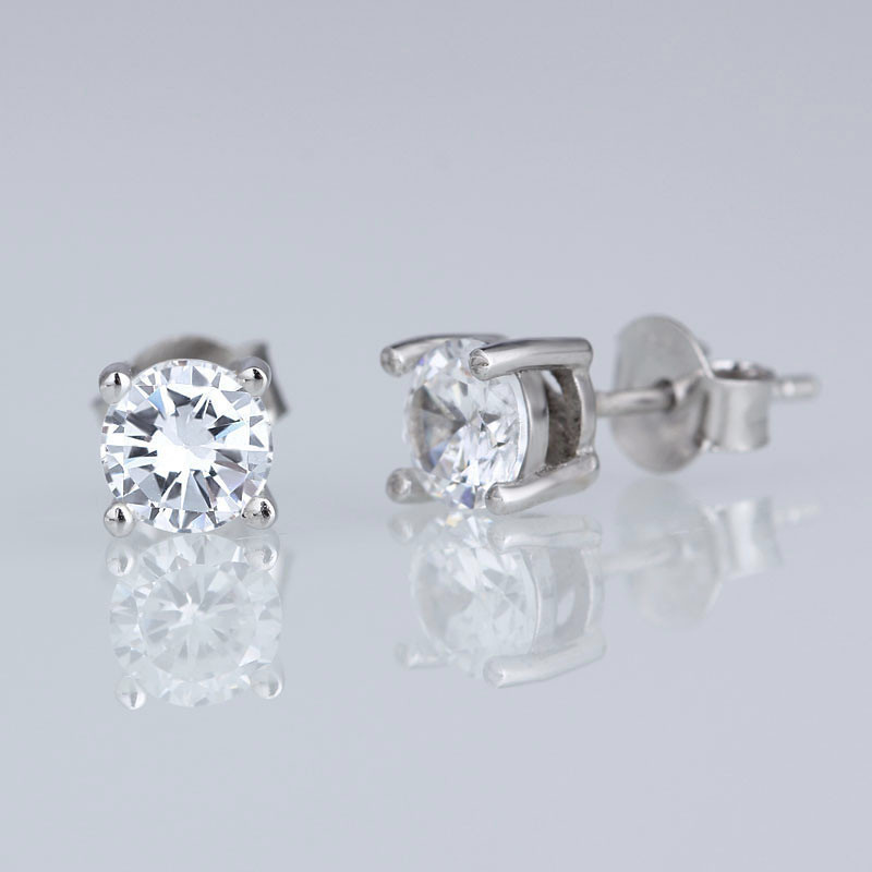 Bông tai Zircon thời trang Nam Nữ Hình học Bông tai đơn giản