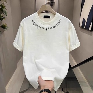 Áo thun Cotton ngắn tay mùa hè thương hiệu thời trang Mỹ dáng rộng dành cho nam