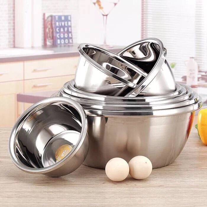 Thau Chậu Inox 304 38cm Hàng Cao Cấp Nhập Khẩu Trực Tiếp Dày Dặn, Đẹp