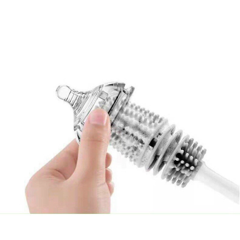 Cây Rửa Cốc Ly Đầu Silicon Siêu Sạch - Dụng Cụ Cọ Rửa Bình Sữa