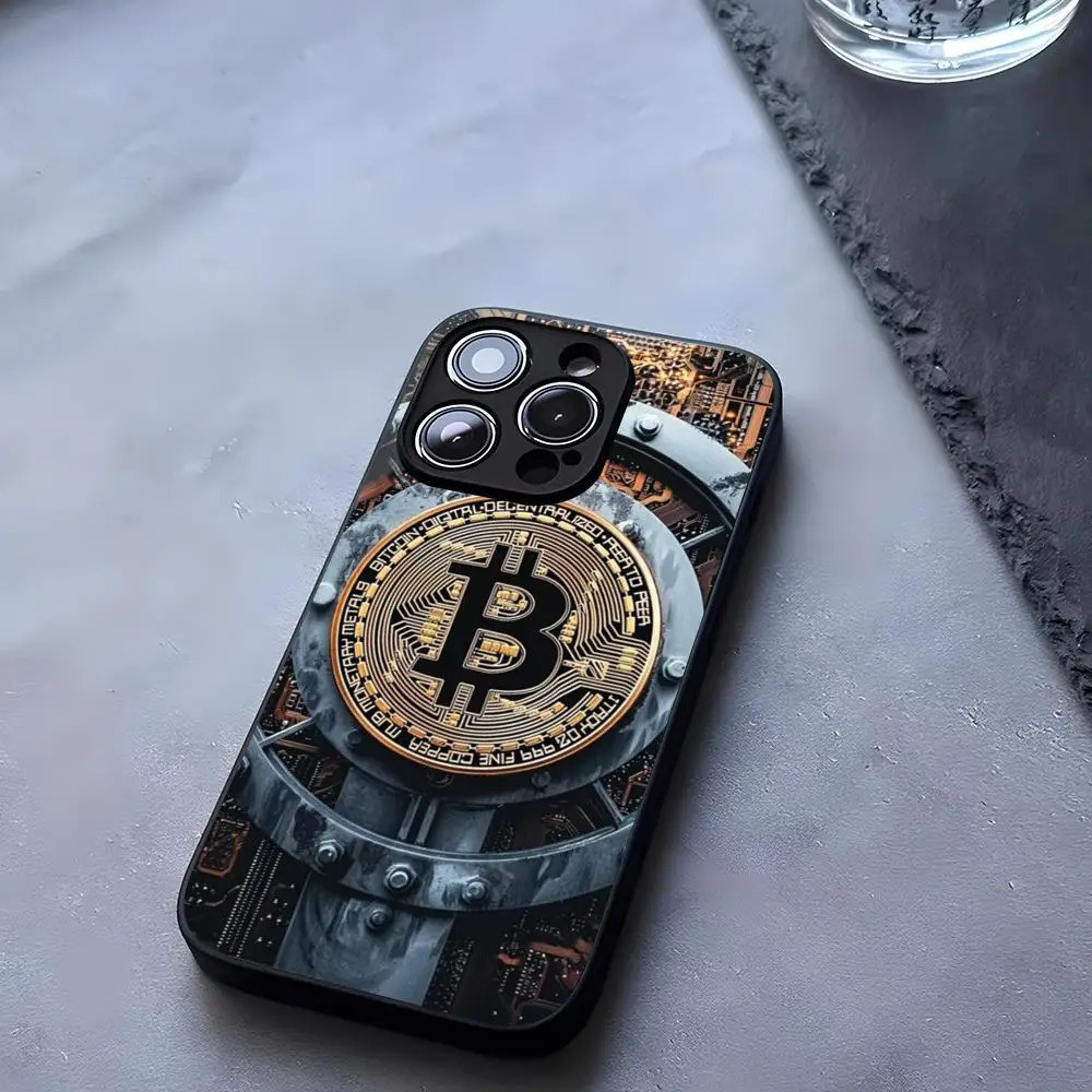 BK-2 Bitcoin Ethereum Art Ốp Điện Thoại Kính Cường Lực Cho IPhone 13 14 16 12 17,15 11 Pro XS Max Plus Mini X XR SE2020 Coque