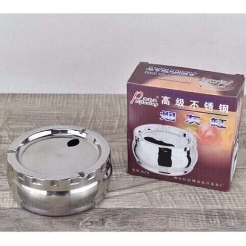 Gạt tàn inox xoay tròn loại lớn cao cấp