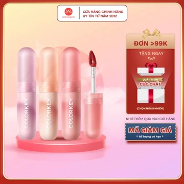 Son môi COLORKEY Lip Mud Mousse Lip Stick màu nhung mờ xinh xắn 2g - son kem bùn color key lâu trôi