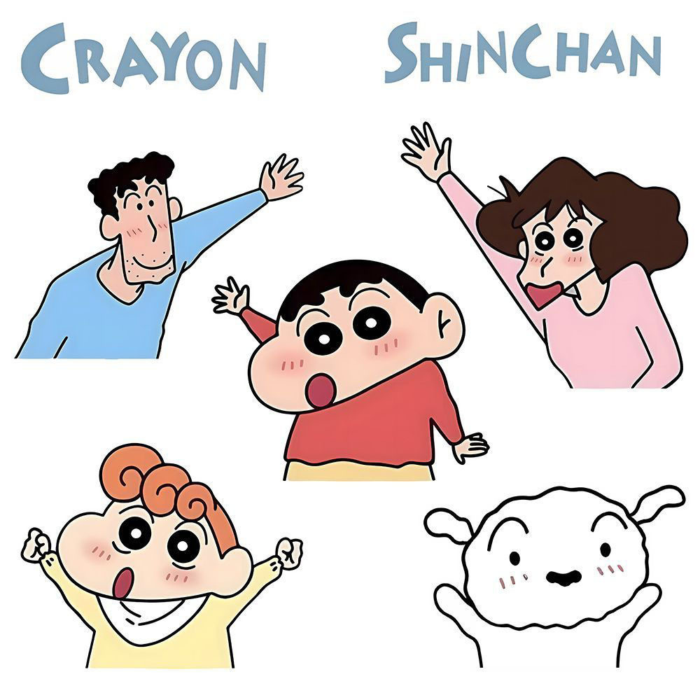 Bộ nhãn dán Crayon Shin-chan chống nước, dùng cho hành lý, xe hơi, xe máy, tường, tủ lạnh, VRNB