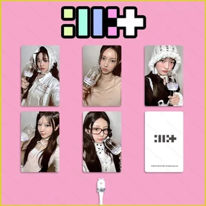 PS1 5 Cái / bộ ILLIT MOKA LOMO Card Hỗ Trợ Lightstick Bưu Thiếp Bộ Sưu Tập Ngôi Sao Ngoại Vi SP1