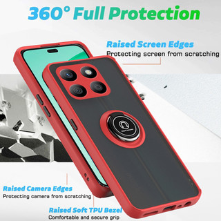 Vỏ Honor X8C Cho Honor X8C X7C X 8C HonorX8C 4G 2025 Thời Trang Siêu Mỏng Trong Suốt Matte Vỏ Điện Thoại Bảo Vệ Ống Kính Máy Ảnh Cứng Chống Sốc Giá Đỡ Vòng Giá Đỡ