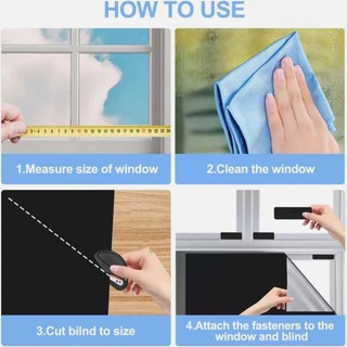 Portable Blackout Blind Blinds Window Thermal Insulated Easy to Stick Travel