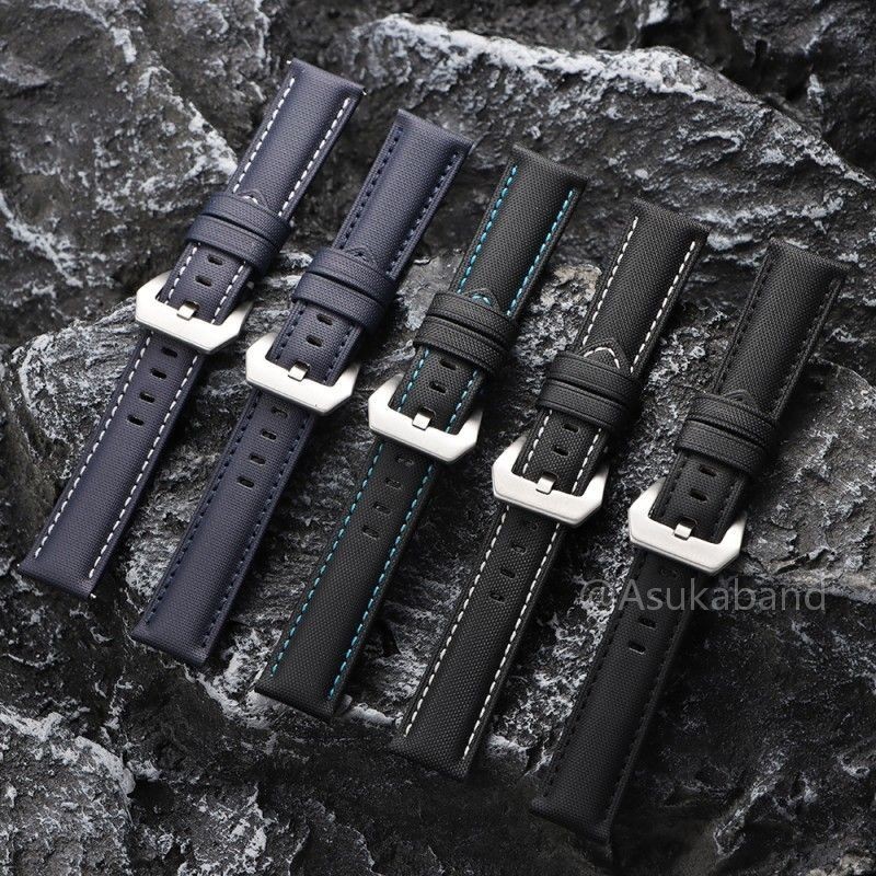 Dây đeo đồng hồ bằng da Nylon cho dây đeo đồng hồ Panerai 20mm 22mm 23mm 24mm 26mm Nam Nữ Vải Canvas Dây đeo đồng hồ