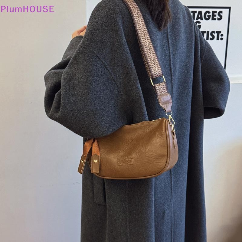 PlumHOUSE Vintage Nhỏ Messenger Túi Nữ Da Đơn Giản Túi Đeo Vai Nữ Thời Trang Ví Nữ Túi Xách Túi Đeo Ngang VN