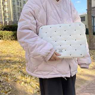 Túi đựng máy tính bảng Hàn Quốc Túi lót thêu chấm bi INS Style 37 / 43 / 50cm Túi đựng máy tính xách tay