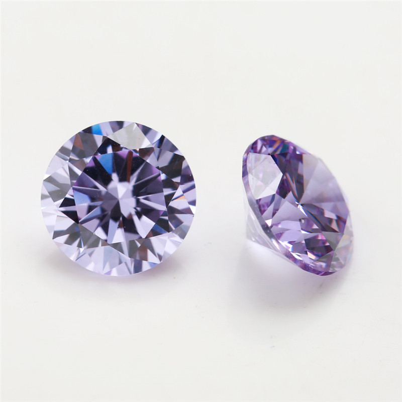 5A Oải Hương Tròn Cắt CZ Đá 15 / 30 Chiếc 4 Mm ~ 10 Mm Rời Cubic Zirconia Cho Trang Sức DIY