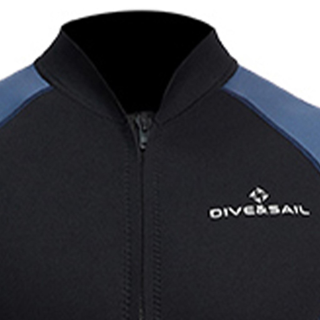 Nam Wetsuit Ngắn Ướt Phù Hợp Với Lặn Phù Hợp Với Quần Short Zip Phía Trước Giữ Ấm Dài Tay Đồ Bơi Cho Lặn Lặn Bơi
