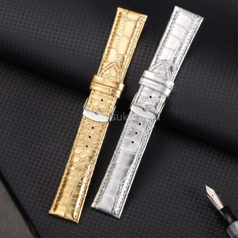 Dây đồng hồ da chống nước 18mm 20mm 22mm, da mờ cho cơ/thạch anh, nâu đen, mỏng mềm, kinh doanh cổ điển, nam nữ