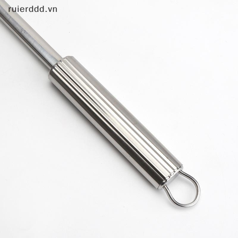 # ruierdd # Thìa chiên cá bằng thép không gỉ lớn Chảo trứng Muỗng chống dính Tay cầm dài Bít tết có rãnh Xẻng phẳng Dụng cụ nấu ăn nhà bếp.