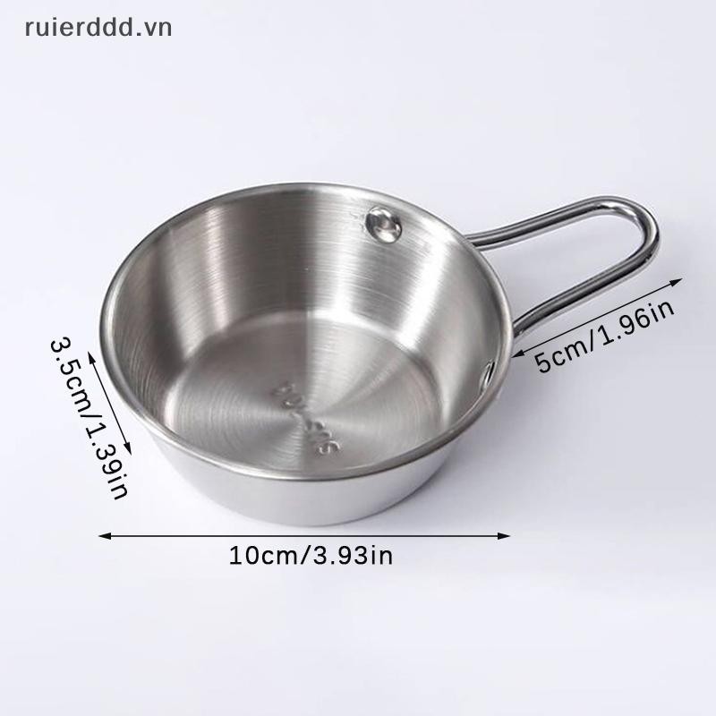 # ruierdd # Bát rượu gạo tròn có tay cầm Bát đựng nước sốt thực phẩm gia dụng bằng thép không gỉ Bộ đồ ăn Bộ đồ ăn Đồ dùng nhà bếp.