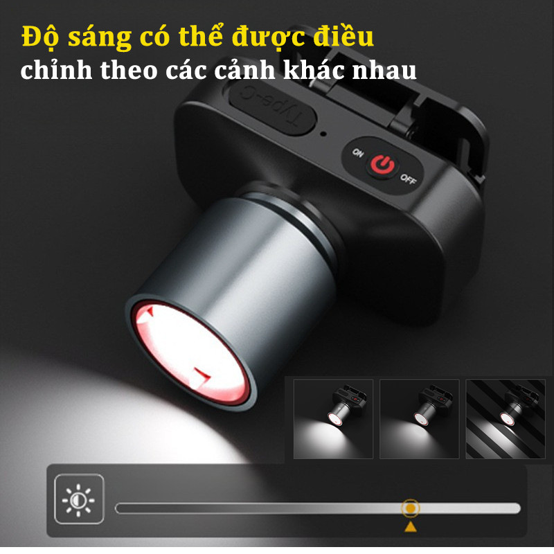Đèn Pin Đội Đầu LED Siêu Sáng,Đèn Pin Đội Đầu Siêu Sáng Chiếu Sáng Chuyên Dụng Cho Chạy Bộ,Cắm Trại