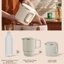 Ấm đun nước điện ICUCKO, Ấm đun nước Mini cầm tay 800ml, Chế độ hai bánh răng bằng thép không gỉ 304 nâng cấp Máy sưởi nhỏ có thể gập lại ngoài trời