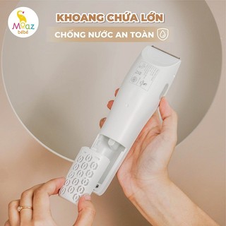Tông đơ điện cắt tóc tự động hút tóc cho bé Moaz BéBé MB100 - Có thể dùng pin