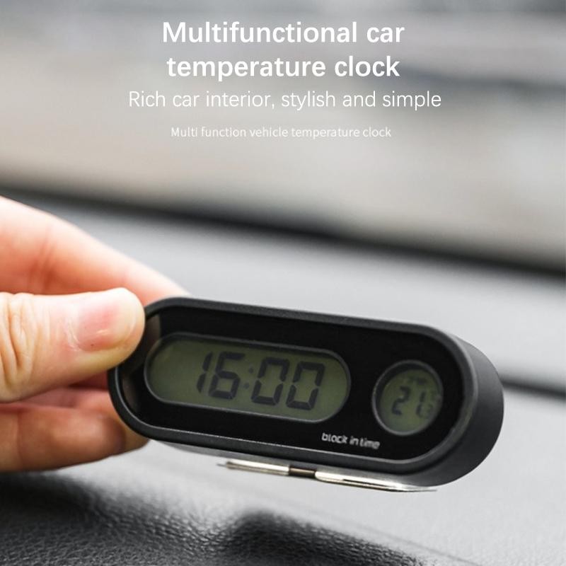 Đồng hồ ô tô điện tử TMOY Đồng hồ tự động LCD phát sáng TCS