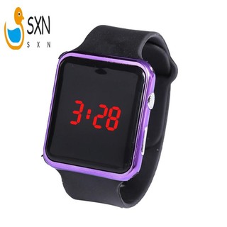 Đồng hồ vuông dễ thương dành cho sinh viên Đồng hồ LED chống nước Đồng hồ mặt số hình vuông