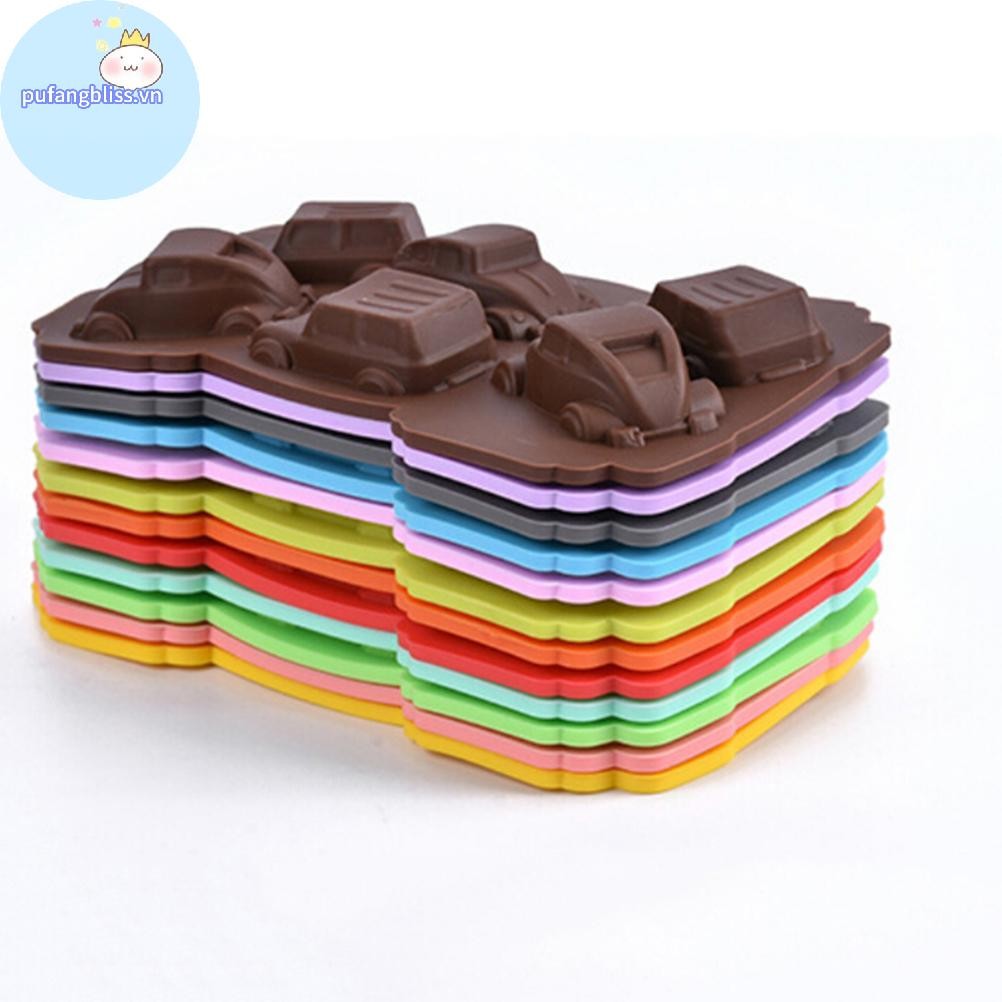 Pufangbliss Ô Tô Khuôn Silicon Fondant Bánh Sô Cô La Decorag Dụng Cụ Làm Bánh Khuôn Xà Phòng VN