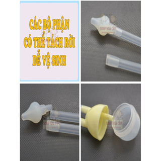 Dụng cụ hút mũi cho bé sơ sinh bằng miệng. Đầu và ống làm bằng silicon mềm. An toàn cho trẻ nhỏ
