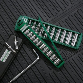 [Còn hàng] Ổ cắm lục giác OAKANDME, Bộ đầu cờ lê công cụ Ratchet bằng thép Chrome Vanadi, Ổ cắm dài ngắn Đai ốc sâu 1 / 4 3 / 8 1 / 2 Cờ lê tay áo