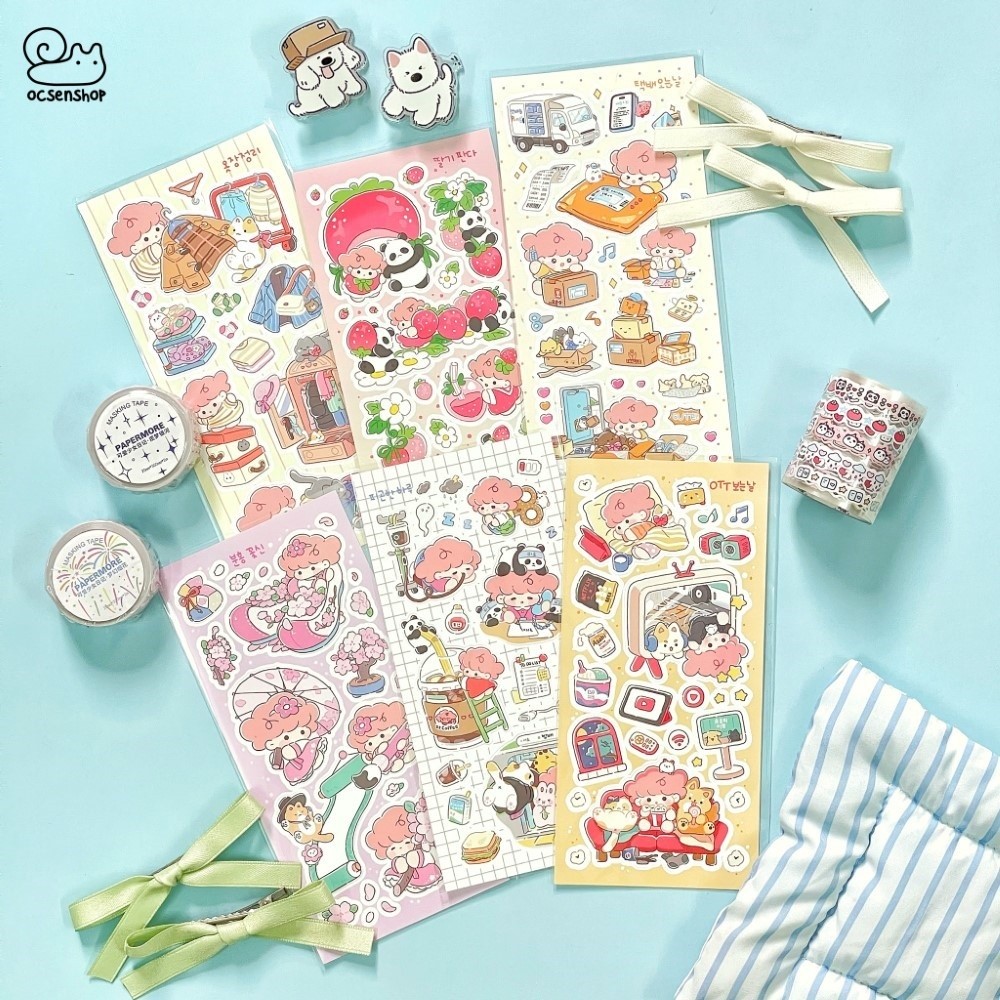 Sticker Em bé tóc hồng (8,2x17,2cm)