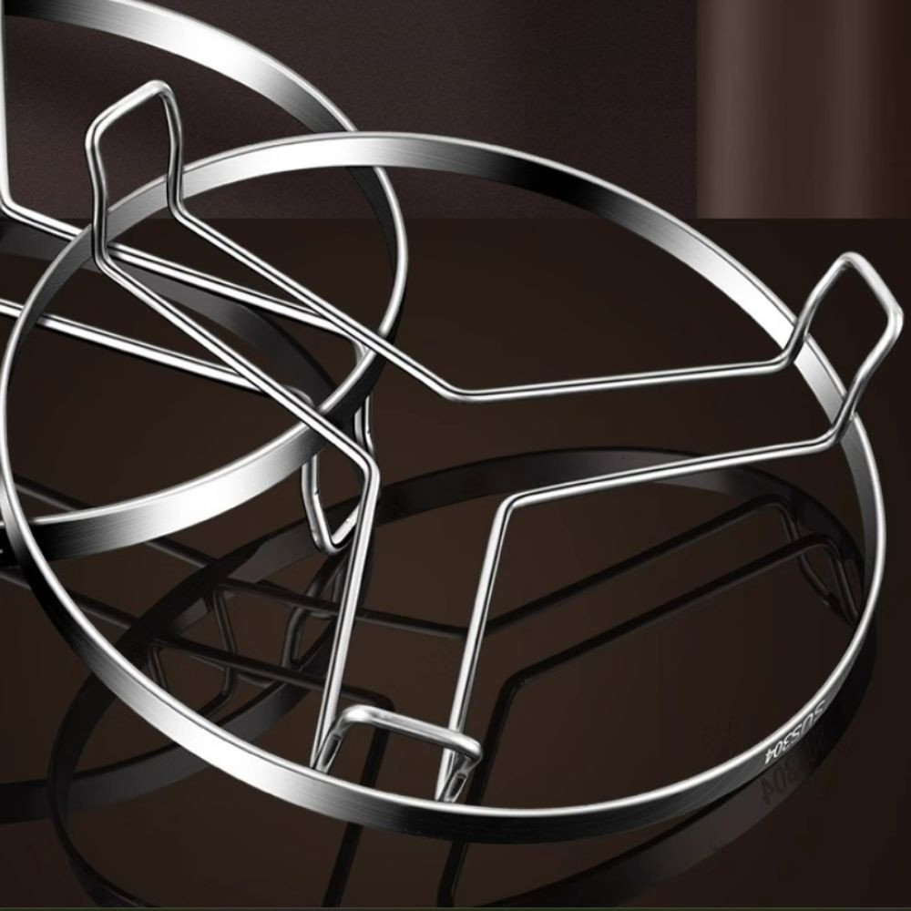 Giá hấp nhà bếp SLICELLIFE, Giá chảo hấp bằng thép không gỉ tròn, Giá đựng nồi có thể xếp chồng lên nhau đa chức năng