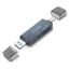 Đầu đọc thẻ SDTF btsg USB 3 0 với thiết kế hai khe cắm và tính năng OTG loại C để sử dụng di động tiện lợi