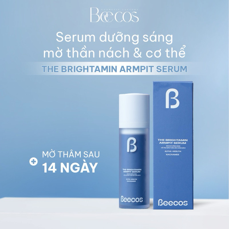 [Chính Hãng] 10 Gạc lau khử mùi và ngăn tiết mồ hôi + Serum Dưỡng Sáng Da Mờ Thâm Brightamin Armpits