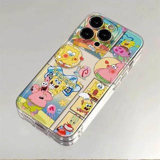 Ốp Lưng Cho Samsung Galaxy S24 S23 S22 S21 Plus Ultra S23FE S20FE S21FE J7 Prime A12 A03 A32 Miếng Bọt Biển Dễ Thương Patrick Star Hoạt Hình Mềm Trong Suốt Bảo Vệ Toàn Diện Vỏ Điện Thoại