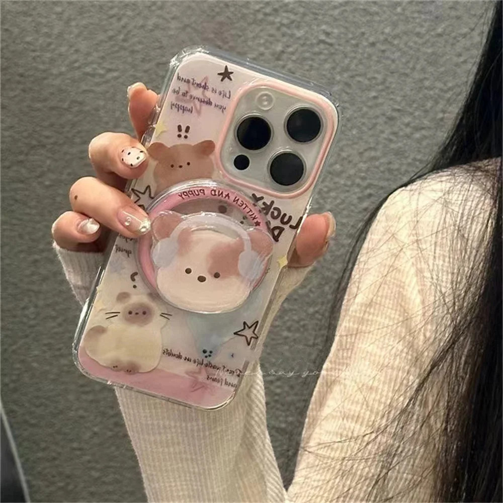 Hoạt Hình Dễ Thương Nghe Nhạc Mèo Cho Điện Thoại Từ Tính Griptok Giá Đỡ Điện Thoại Đa Năng Vòng Điện Thoại Grip Tok Cho IPhone Samsung