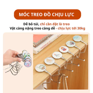 Giá Đỡ Móc Treo Túi Xách Gắn Dưới Bàn Tiện Dụng-GIOVA
