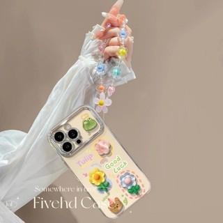 Ốp Điện Thoại Búp Bê DIY Hoa Dễ Thương + Dây Buộc Cho iPhone 11 16 15 14 13 12 Pro Xs Max XR X 6 6s 7 8 Plus Hàn Quốc Ốp lưng Chống Sốc Ốp Lưng Bảo Vệ