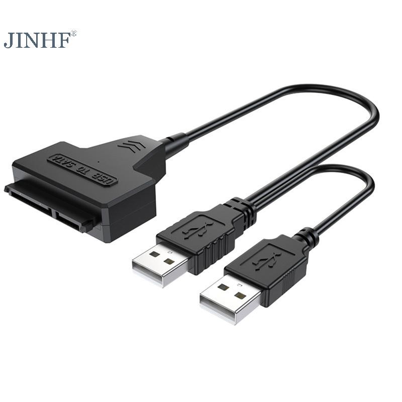 Jinhf Cáp SATA Cho Laptop SSD 2.5 Inch Để Bàn HDD Bên Ngoài Ổ Cứng USB 2.0 Adapter Có Cổng Cấp Nguồn Cho Hệ Điều Hành, Cho Windwos HOT