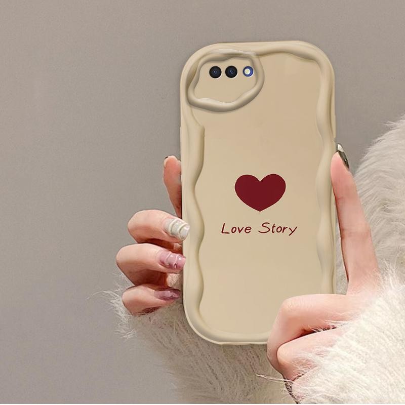 Ốp Silicon Hoạt Hình Cho OPPO A3S / OPPO A12E / OPPO AX5 3D Art Mềm TPU Dễ Thương Kem Cặp Đôi Cô Gái Thư Tình Thẩm Mỹ Ốp Điện Thoại Chống Sốc
