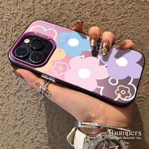 ibumpers Ốp Điện Thoại iPhone Ngọt Ngào Họa Tiết Hoa Tươi Cho IPhone 16 15 14 12 13 11 Pro Max Ốp Lưng IMD Cứng Và Nhẵn