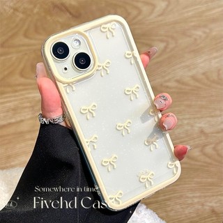 Sang Trọng Cao Cấp Lấp Lánh Nơ Đơn Giản Bling Ins Hàn Quốc Vỏ Cho iPhone 11 16 16E 15 14 13 12 Pro Xs Max XR X 7 8 Plus SE Mềm TPU Ốp điện thoại HD Trong Suốt Vỏ Bảo Vệ Mặt Sau