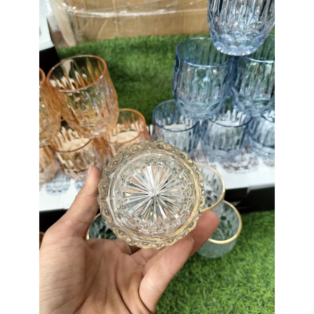 Bộ 6 cốc thủy tinh mã 77210 hiện đai cao cấp nhiều mẫu, Bộ 6 Ly thủy tinh mã 77210 chịu nhiệt kèm hộp
