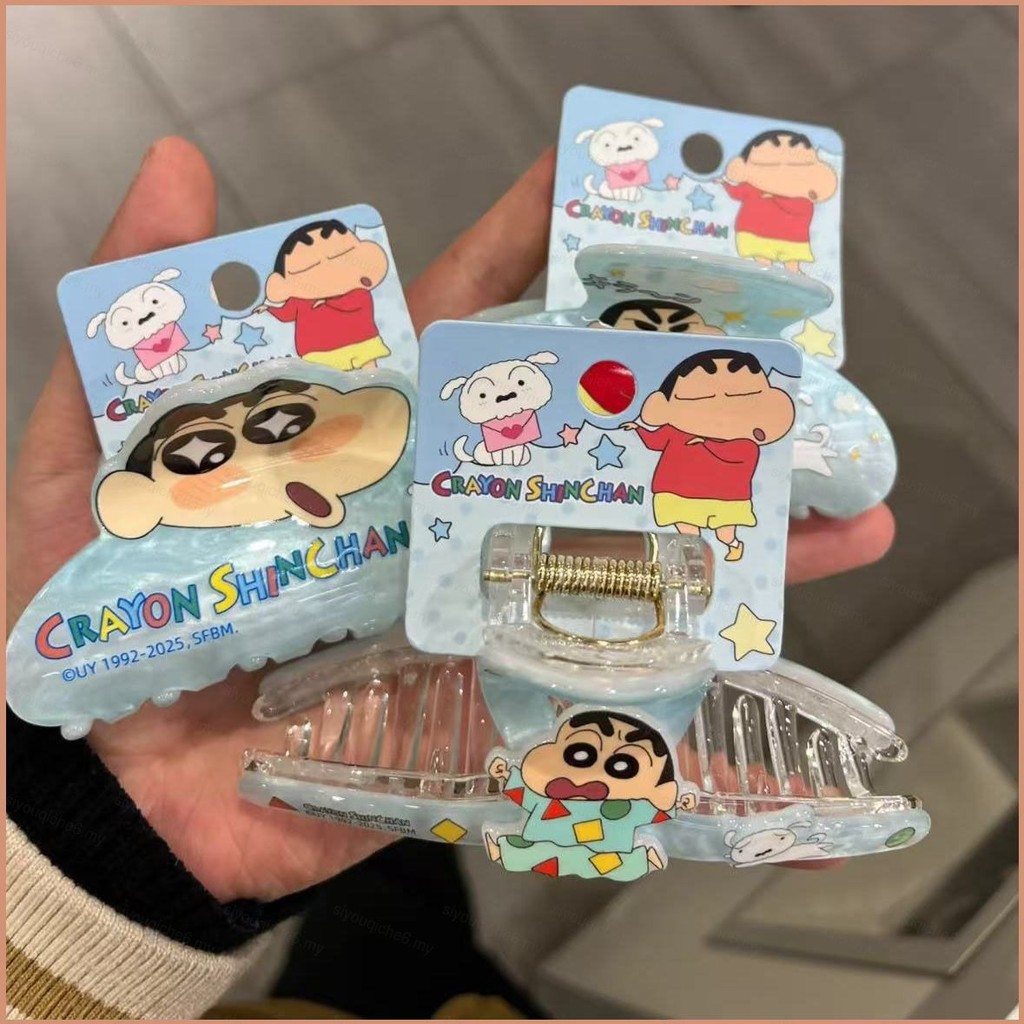 Sy6 Crayon Shin-chan Kẹp Trung Bình Thời Trang Sáng Tạo Hoạt Hình Phụ Kiện Tóc Cá Mập Kẹp Tóc Học Sinh YS6