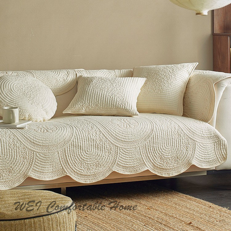 Đệm sofa cotton đã giặt, Bọc Sofa cotton, khăn phủ, đệm ghế, ghế sofa thông dụng 123 người, khăn phủ chống bụi