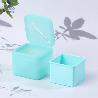 ELBBKG 300g Dụng Cụ Tẩy Trang Vuông Hai Lớp Hộp Cotton Flip Cover Tự Thích Cotton Nhíp Miếng Lót Hộp Bảo Quản Mới