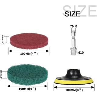 Bộ 8 Đầu Cọ Vệ Sinh 4 Inch – Gắn Máy Khoan, Làm Sạch Bồn Tắm, Sàn Gạch, Đồ Gốm, Nhà Cửa Siêu Nhanh