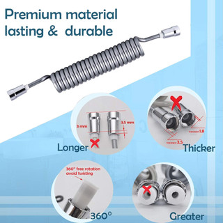 Dây Vòi Xịt Vệ Sinh Co Dãn PU 1.5M/2M/3M – Lò Xo Uốn Xoắn, Dễ Dàng Kéo Dài, Nối Vòi Xịt Vệ Sinh Tiện Lợi