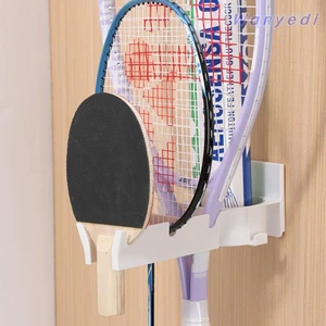 Móc treo vợt Tennis WANYEDI, Giá đỡ vợt cầu lông 3 khe không cần đục lỗ, Giá treo tường có giá đựng bóng Cầu lông